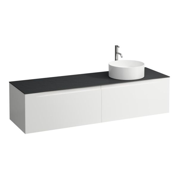 LAUFEN ARUN Zásuvkový element 1600, s 2 zásuvkami, s výrezom vpravo, s vrchnou doskou Ardesia Nera vr. otvoru pre batériu, 1605x505x390 mm, Multicolour farby 999, H4151471519991