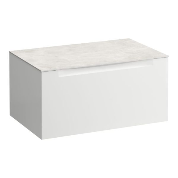 LAUFEN ARUN Zásuvkový element 800, s 1 zásuvkou, bez výrezu, s vrchnou doskou Botticino Crema, 805x505x390 mm, Multicolour farby 999, H4171001519991