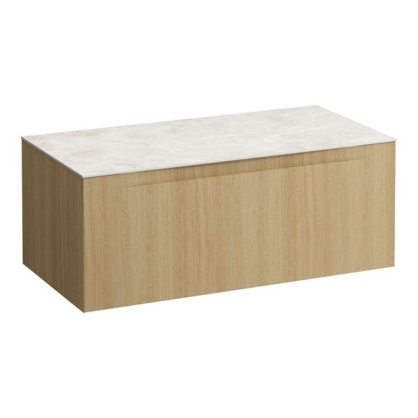 LAUFEN ARUN Zásuvkový element 1000, s 1 zásuvkou, bez výrezu, s vrchnou doskou Botticino Crema, 1005x505x390 mm, Špeciálne farby 990, H4171101519901