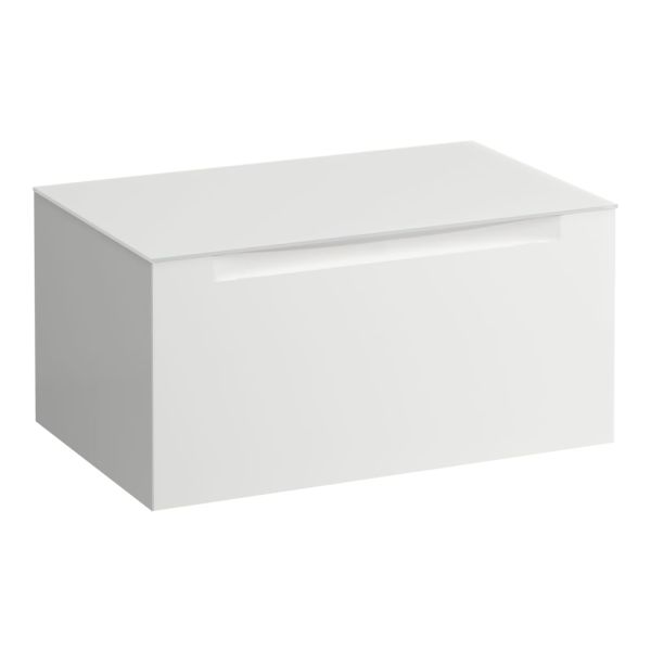 LAUFEN ARUN Zásuvkový element 800, s 1 zásuvkou, bez výrezu, so sklenenou vrchnou doskou, 805x505x390 mm, Multicolour farby 999, H4181001519991