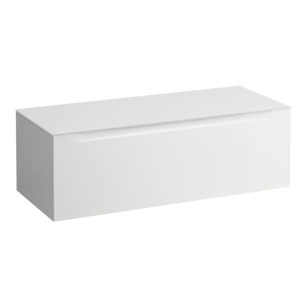 LAUFEN ARUN Zásuvkový element 1200, s 1 zásuvkou, bez výrezu, so sklenenou vrchnou doskou, 1205x505x390 mm, Multicolour farby 999, H4181201519991