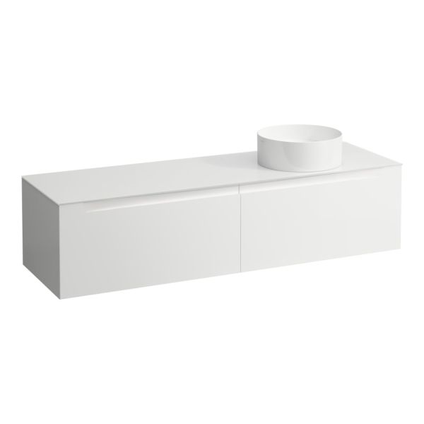 LAUFEN ARUN Zásuvkový element 1600, s 2 zásuvkami, s výrezom vpravo, so sklenenou vrchnou doskou, 1605x505x390 mm, Multicolour farby 999, H4181431519991