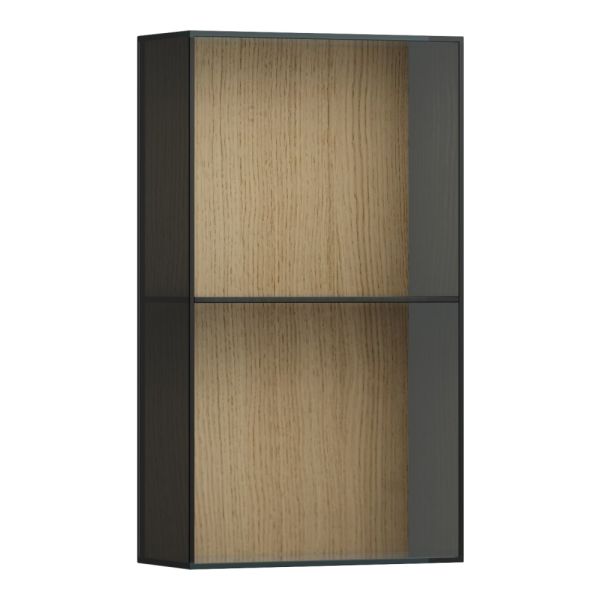 LAUFEN ARUN Stredná skrinka, otvorená predná časť, dymové sklo 8 mm, 400x170x700 mm, Bledý dub 250, H4195101512501