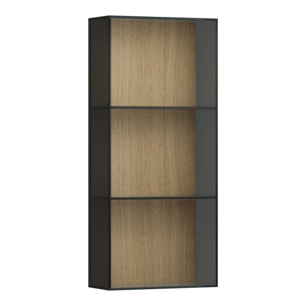 LAUFEN ARUN Stredná skrinka, otvorená predná časť, dymové sklo 8 mm, 400x170x900 mm, Špeciálne farby 990, H4195201519901