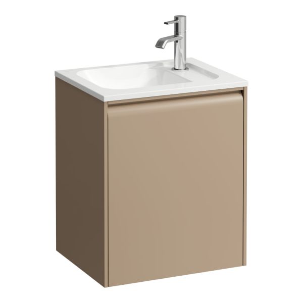 LAUFEN MEDA Skrinka pod umývadlo, 1 dvierka, pánty vpravo, pre umývadlo H814110 z materiálu Marbond, 435x340x515 mm, Cappuccino 465, H4216620114651