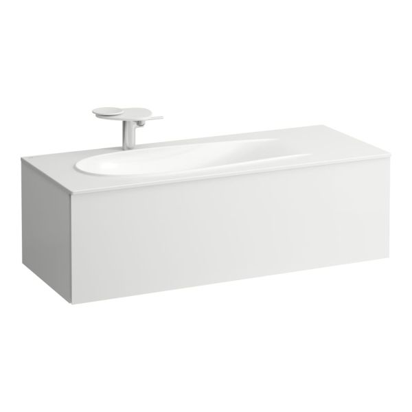 LAUFEN ILBAGNOALESSI Skrinka pod umývadlo 1200, s 1 zásuvkou, s výrezom pre sifón vľavo, pre umývadlo H817979, 1195x490x365 mm, Špeciálne farby 990, H4304410979901