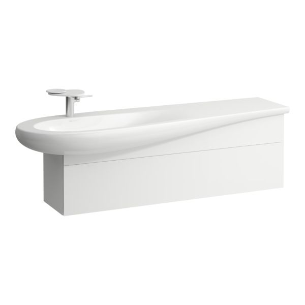 LAUFEN ILBAGNOALESSI Skrinka pod umývadlo 1600, s 1 zásuvkou, s výrezom pre sifón vľavo, pre umývadlo H814971, 1350x320x340 mm, Špeciálne farby 990, H4304510979901