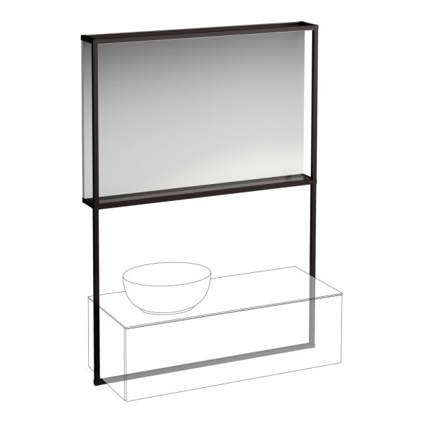 LAUFEN ILBAGNOALESSI Zrkadlo so svetelným rámom k zásuvkovému elementu 1200, pre umývadla H818977/8, H818975/6, H818974, 1260x1755 mm, Havanna 097, H4305010972711