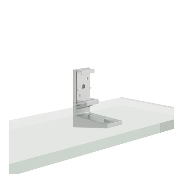 LAUFEN FRAME 25 Sada držiakov pre sklenenú policu, pre montáž na zrkadlá Frame 25 3 ks, držiaky: lesklý hliník, Čierna matná 450 H4907189004501