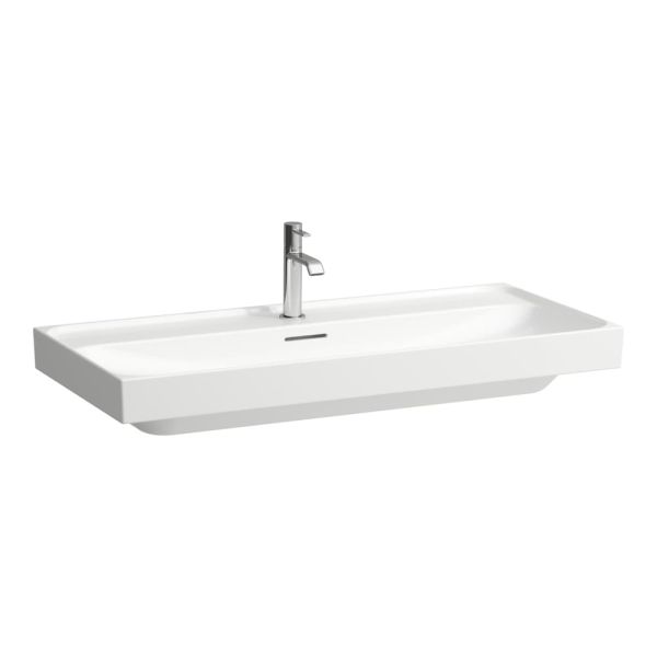 LAUFEN MEDA Umývadlo, odkladacia plocha vpravo a vľavo bez otvoru pre batériu, bez prepadu, 1000x460 mm, farba Biela, H8101190001121