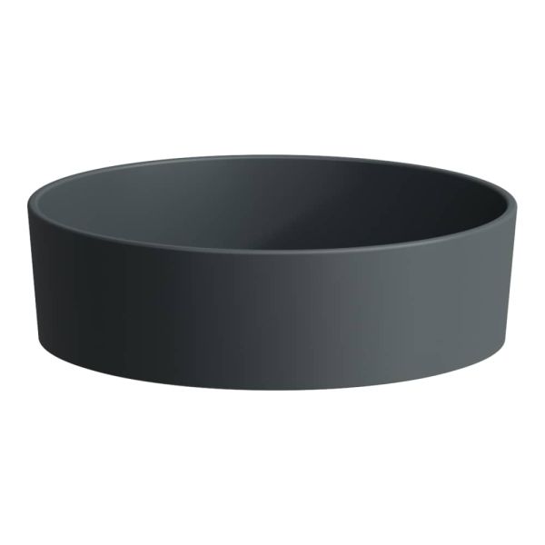 LAUFEN Kartell LAUFEN Umývadlová misa bez otvoru pre batériu, bez prepadu, SaphirKeramik, 420x420 mm, farba Grafit mat, H8123317581121