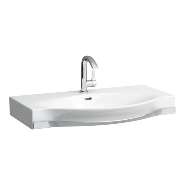 LAUFEN PALACE Umývadlo s držiakom na uterák s jedným otvorom pre batériu uprostred s prepadom, 900x510 mm, farba Biela, H8127020001041