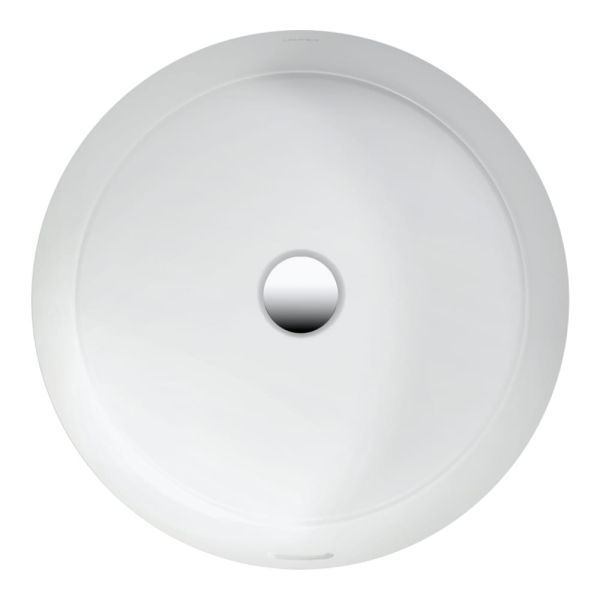 LAUFEN LIVING BY LAUFEN Vstavané umývadlo bez otvrou pre batériu s prepadom, 400x400 mm, farba Biela matná, H8134387571091