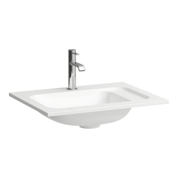 LAUFEN MEDA Umývadlo do nábytku 'slim', materiál Marbond s jedným otvorom pre batériu, bez prepadu, 577x445 mm, farba Biela, H8141130001111