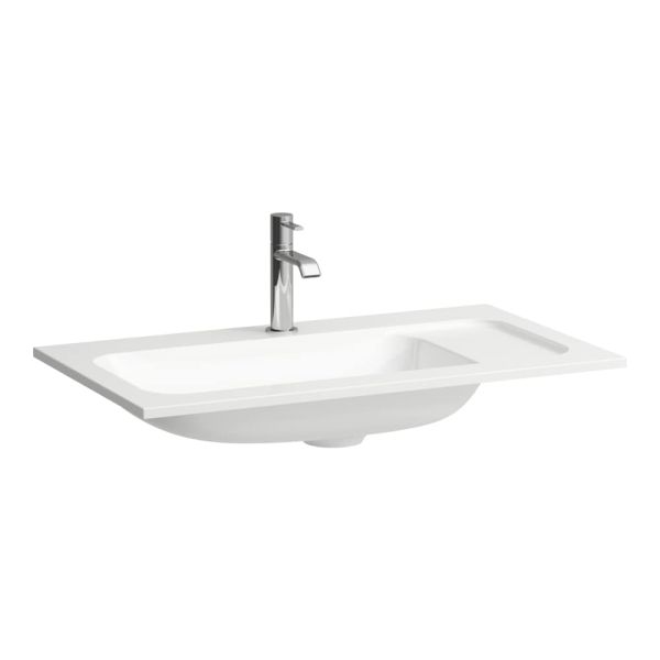 LAUFEN MEDA Umývadlo do nábytku 'slim', materiál Marbond s jedným otvorom pre batériu, bez prepadu, 777x445 mm, farba Biela, H8141170001111