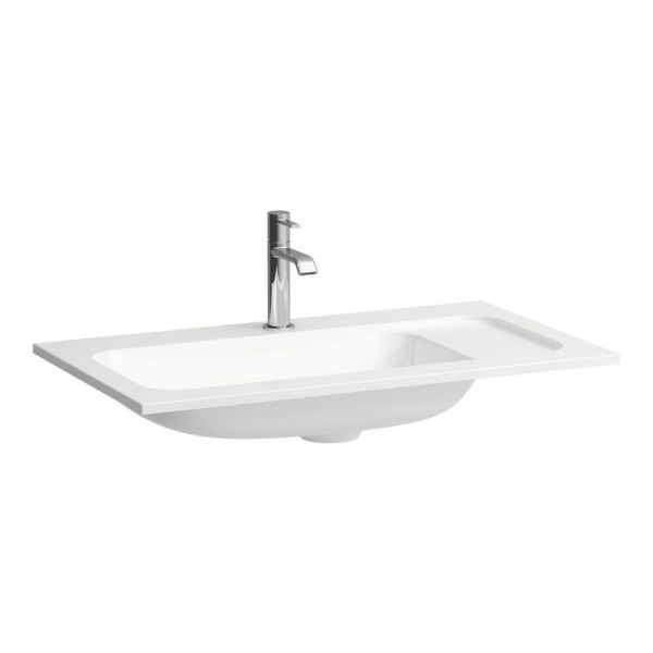 LAUFEN MEDA Umývadlo do nábytku 'slim', materiál Marbond s jedným otvorom pre batériu, bez prepadu, 777x445 mm, farba Biela matná, H8141177571111