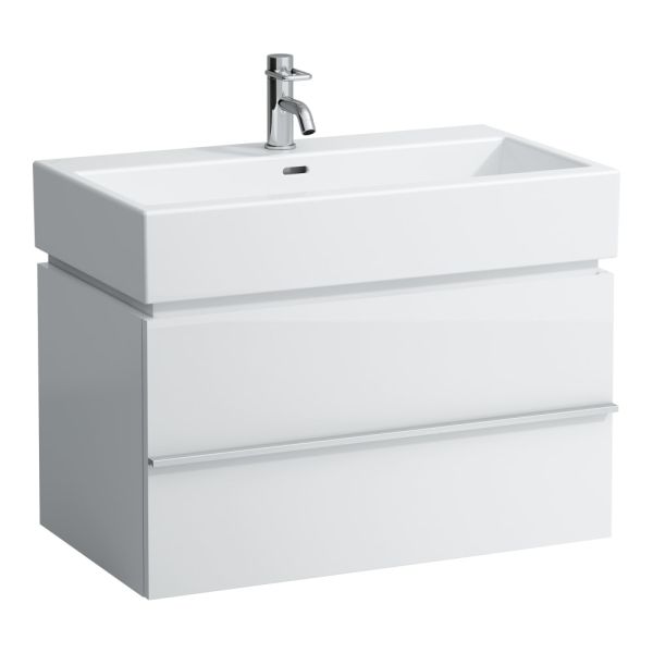 LAUFEN LIVING BY LAUFEN Umývadlo do nábytku s jedným otvorom pre batériu uprostred s prepadom, 800x460 mm, farba Biela, H8174360001041