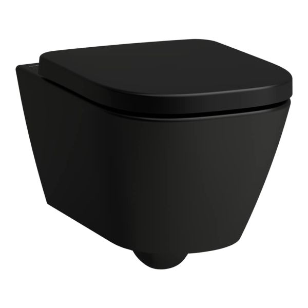 LAUFEN MEDA, Závesné WC 'Silent flush', Rimless, hlboké splachovanie, advanced, Čierna matná 716, 540x360 mm, H8201107160001