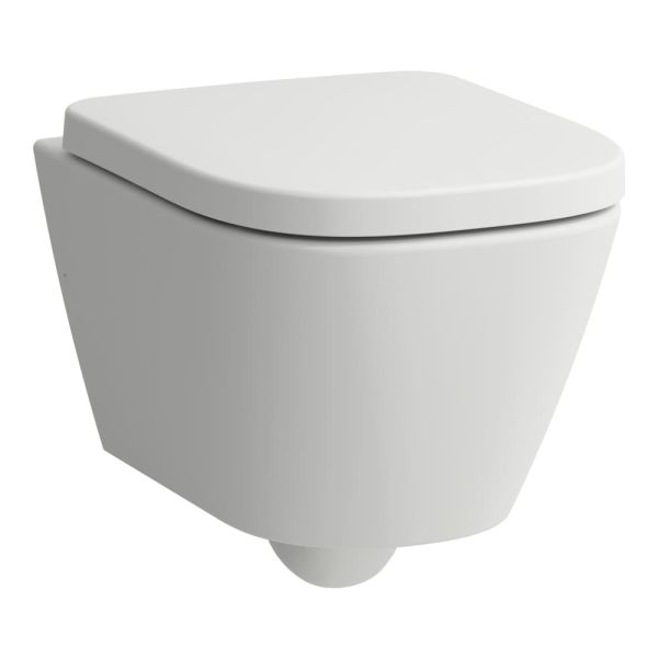 LAUFEN MEDA, Závesné WC 'Silent flush', Rimless, hlboké splachovanie, advanced, compact, Biela matná 757, 490x360 mm, H8201137570001