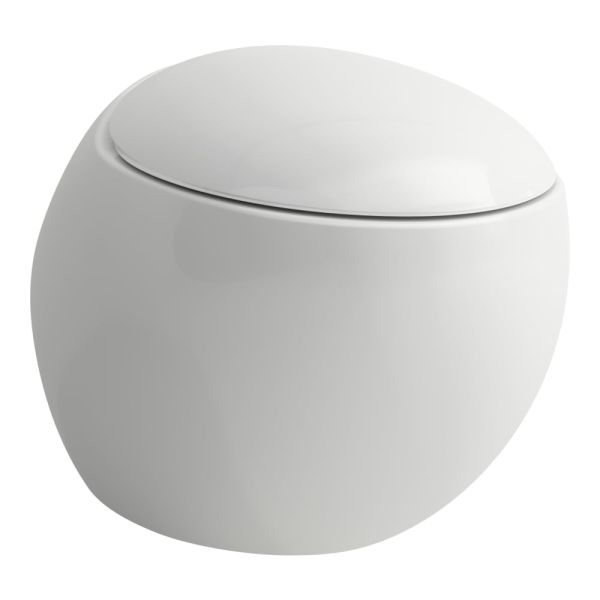 LAUFEN ILBAGNOALESSI, Závesné WC, Rimless, hlboké splachovanie, Biela LCC 400, 585x390 mm, H8209714000001