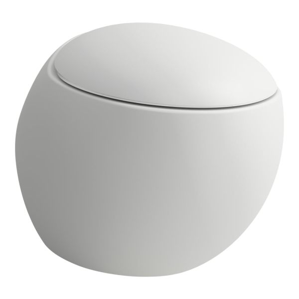 LAUFEN ILBAGNOALESSI, Závesné WC, Rimless, hlboké splachovanie, Biela matná 757, 585x390 mm, H8209717570001