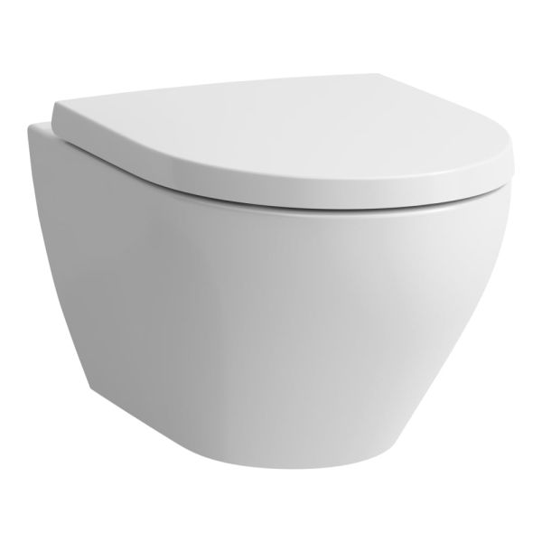 LAUFEN MODERNA S, Závesné WC Design, 'Silent flush', Rimless, hlboké splachovanie, Šedá matná 759, 500x360 mm, H8215447590001
