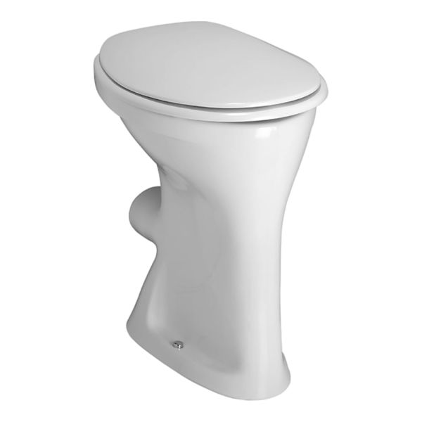 LAUFEN ALBONOVA, Stacionárne WC, ploché splachovanie, vodorovný odpad, sedacia výška, Biela 000, 480x350 mm, H8219900000001