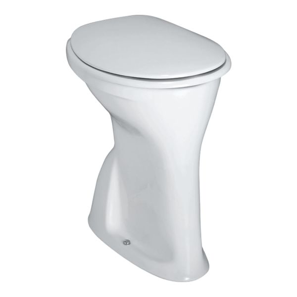 LAUFEN ALBONOVA, Stacionárne WC, ploché splachovanie, zvislý odpad, sedacia výška, Biela 000, 480x350 mm, H8219980000001