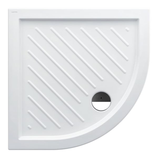 LAUFEN MERANO E Keramická sprchová vanička, štvrťkruhová, 800x800x55 mm, Biela / protišmyková 600, H8559506000001