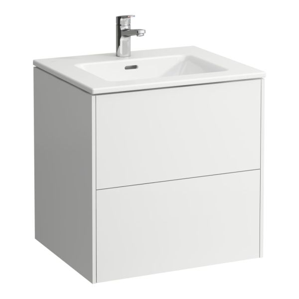 LAUFEN LAUFEN PRO S Umývadlo slim so skrinkou 60 cm, s 2 zásuvkami, vr. deliaceho systému do zásuviek, 600x500x610 mm, Biela lesklá 261, H8649602611041