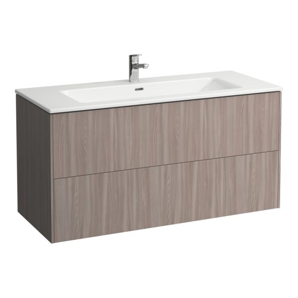 LAUFEN LAUFEN PRO S Umývadlo slim so skrinkou 120 cm, s 2 zásuvkami, vr. deliaceho systému do zásuviek, 1200x500x610 mm, Bledý brest 262, H8649632621041