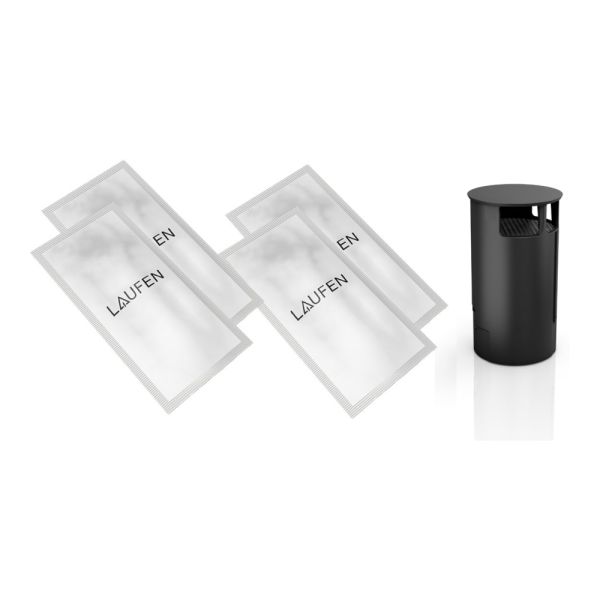 LAUFEN CLEANET RIVA Sada – uhlíkový filter 1ks + prostriedok na odstránenie vodného kameňa, Čierna lesklá 020, H8916970200001