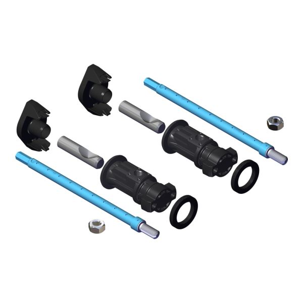 LAUFEN SANITARY ACCESSORIES PUB, Montážna sada Laufen EasyFit 2,0 pre závesné WC a bidety The New Classic, Laufen Pro, IlBagnoAlessi (dĺžka tyčiek 250 mm, farba tyčiek modrá), 330x205 mm, H8938280000001