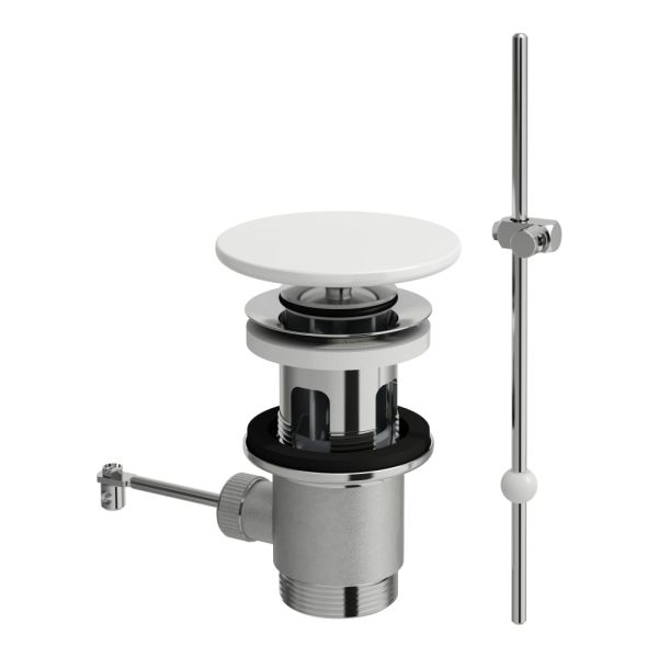 LAUFEN PALOMBA COLLECTION Odpadový ventil s automatickou zátkou s prepadom, vrátane keramickej krytky SaphirKeramik, 80x80 mm, farba Šedá mat, H8981917590001