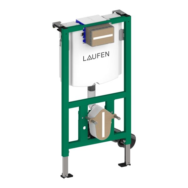 LAUFEN INEO Rámový podomietkový modul, pre závesné WC, podokenná stavebná výška 98 cm, ovládanie splachovacieho tlačidla spredu alebo zhora, do ľahkej priečky, Dual Flush 6/3 l, nastaviteľné aj na 4,5/3 l, s nádržkou proti oroseniu, H9271040000001