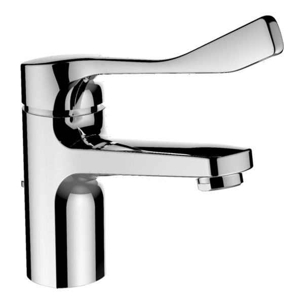 LAUFEN CITYPRO LIBERTY Umývadlová stojančeková páková batéria, pevný výtok 140 mm, lekárska páka, s s obmedzovačom prietoku a teploty, Chróm 100, HF500903100094