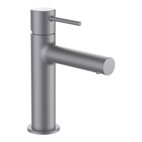 LAUFEN TWINPLUS SLIM Umývadlová stojančeková páková batéria s pevným výtokom 110 mm,bez automatického výpustu, PVD inox kartáčovaná oceľ 423, HF505402423000