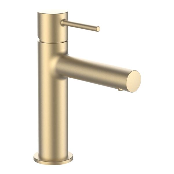 LAUFEN TWINPLUS SLIM Umývadlová stojančeková páková batéria s pevným výtokom 110 mm,bez automatického výpustu, PVD svetlo zlatá matná 462, HF505402462000