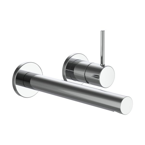 LAUFEN TWINPLUS SLIM Umývadlová páková podomietková batéria pre 2-bodové podomietkové teleso Simibox, výtok 195 mm, Chróm 100, HF505470100000