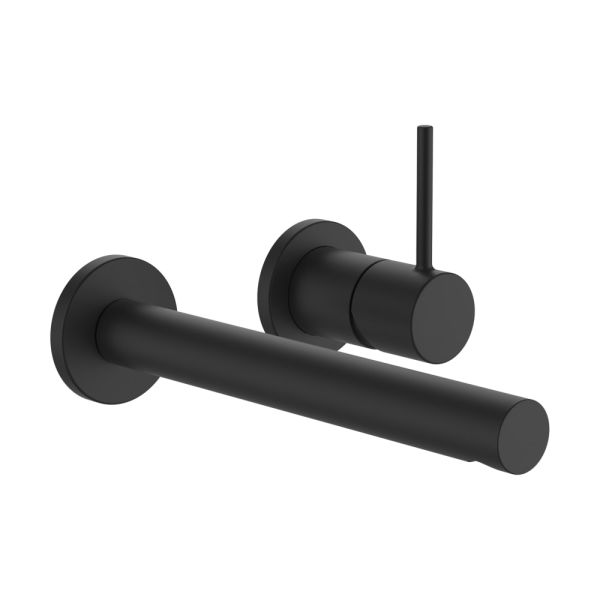 LAUFEN TWINPLUS SLIM Umývadlová páková podomietková batéria pre 2-bodové podomietkové teleso Simibox, výtok 195 mm, PVD titán čierný mat 428, HF505470428000