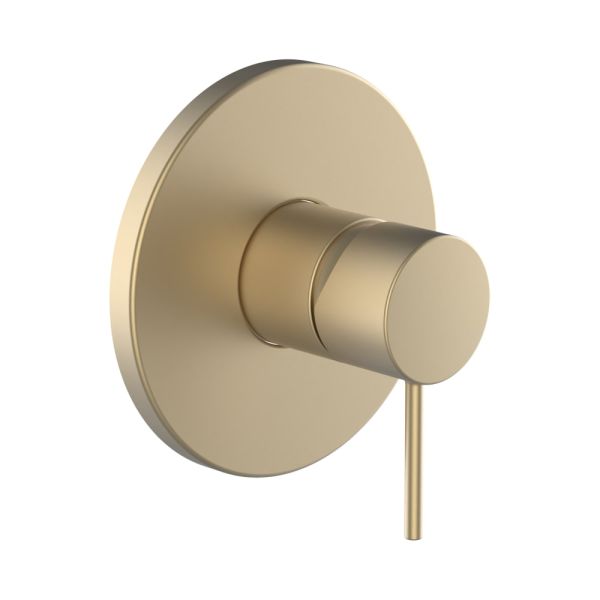 LAUFEN TWINPLUS SLIM Vrchný set podomietkovej sprchovej batérie pre Simibox alebo Simibox Light, PVD svetlo zlatá matná 462, HF505478462000