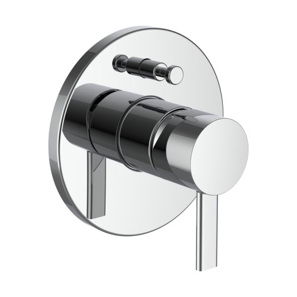 LAUFEN MEDA Vrchný set podomietkovej vaňovej batérie, s prepínačom, pre Simibox alebo Simibox Light, bez zavzdušňovacieho ventilu, Chróm 100, HF506679100000