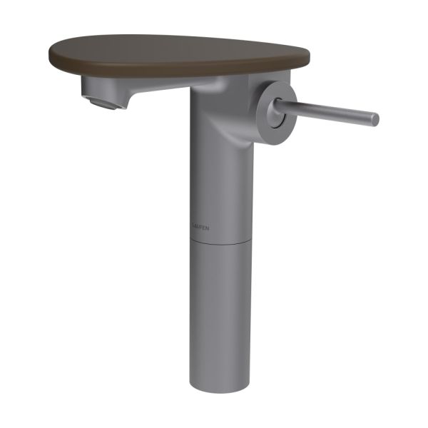 LAUFEN ADA Umývadlová stojánková páková batéria vysoká s výtokom 110 mm, bez výpusti, vrátane poličky bez otvoru, PVD nerez/kávová matná 504, HF506714504060