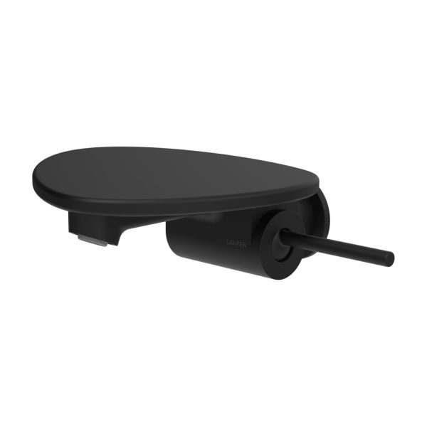 LAUFEN ADA Umývadlová podomietková páková batéria pre 1-bodový Simibox, pevný výtok 185 mm, vrátane poličky bez otvoru, PVD čierna/čierna matná 513, HF506726513060