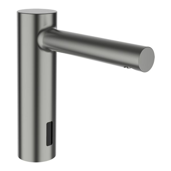 LAUFEN TWINTRONIC Elektronická umývadlová batéria s IR-Senzorom pre studenú alebo predzmiešanú vodu, výtok 145 mmnapájanie: batéria 6 V, bez Bluetooth modulu, PVD inox kartáčovaná oceľ 423, HF707004423060