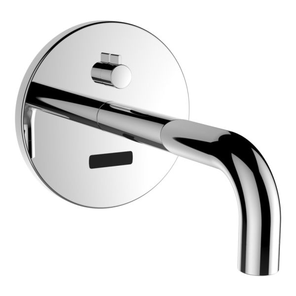 LAUFEN TWINTRONIC Podomietková elektronická umývadlová batéria, na sieťové pripojenie, s IČ senzorom, pevný výtok 175mm, pre Simibox Standard a Simibox Light, Chróm 100, HF707022100000