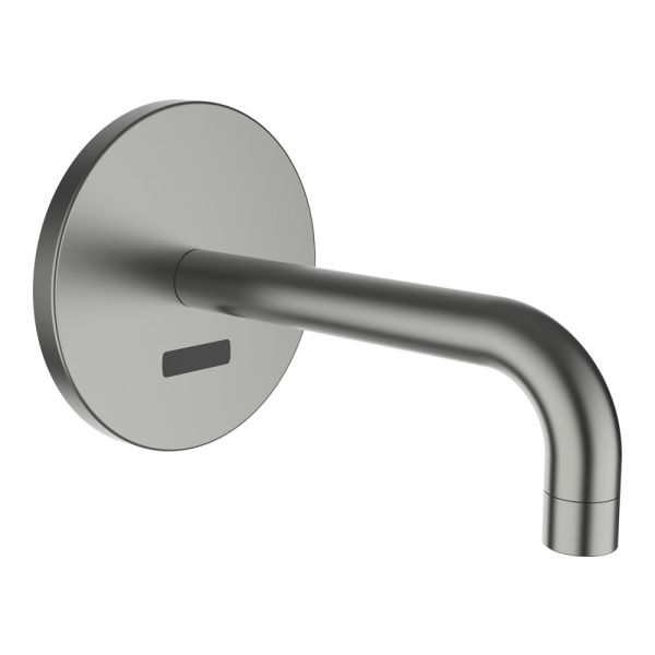 LAUFEN TWINTRONIC Podomietková elektronická umývadlová batéria, na batériu, s IČ senzorom, na studenú alebo zmiešanú vodu, pevný výtok 175mm, pre Simibox Standard a Simibox Light, PVD inox kartáčovaná oceľ 423, HF707023423060