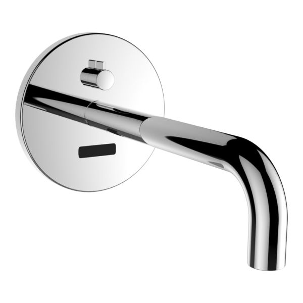 LAUFEN TWINTRONIC Podomietková elektronická umývadlová batéria, na batériu, s IČ senzorom, pevný výtok 225mm, pre Simibox Standard a Simibox Light, Chróm 100, HF707024100060