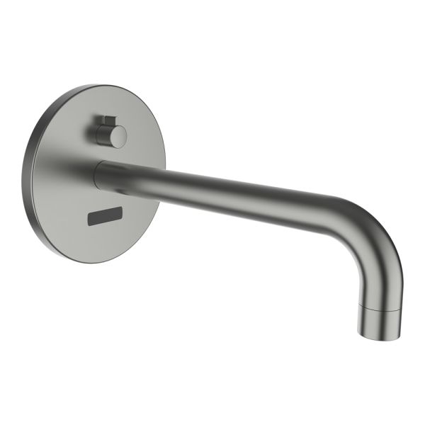 LAUFEN TWINTRONIC Podomietková elektronická umývadlová batéria, na batériu, s IČ senzorom, pevný výtok 225mm, pre Simibox Standard a Simibox Light, PVD inox kartáčovaná oceľ 423, HF707024423060