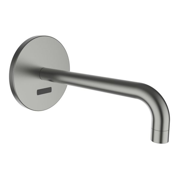 LAUFEN TWINTRONIC Podomietková elektronická umývadlová batéria, na sieťové pripojenie, s IČ senzorom, na studenú alebo zmiešanú vodu, pevný výtok 225mm, pre Simibox Standard a Simibox Light, PVD inox kartáčovaná oceľ 423, HF707025423000